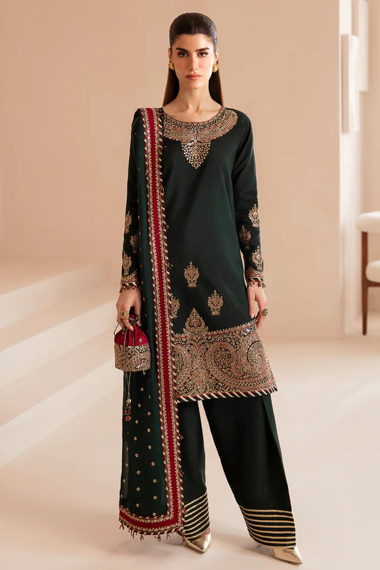 JAZMIN Premium Embroidered Raw Silk Unstitched 3pcs