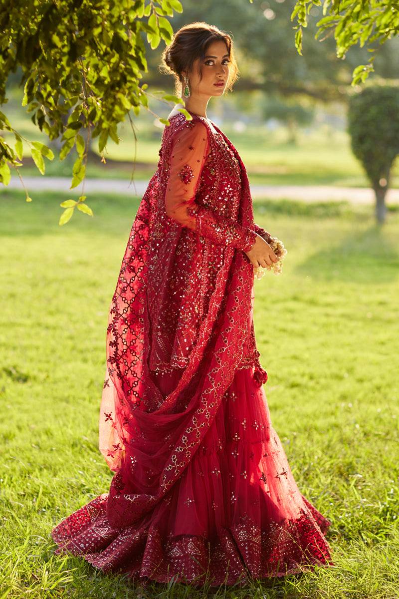 Qalamkar Sadmani Luxury Formals Unstitched 3pcs - Jotey