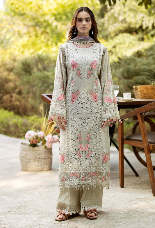 Adan's Libas Gardenia Embroiderd Unstitched Lawn 3 Piece