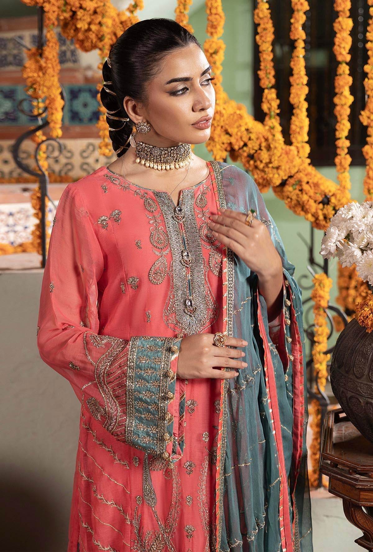 Rang-E-Mehfil Festive Unstitched Chiffon 3pcs - Jotey