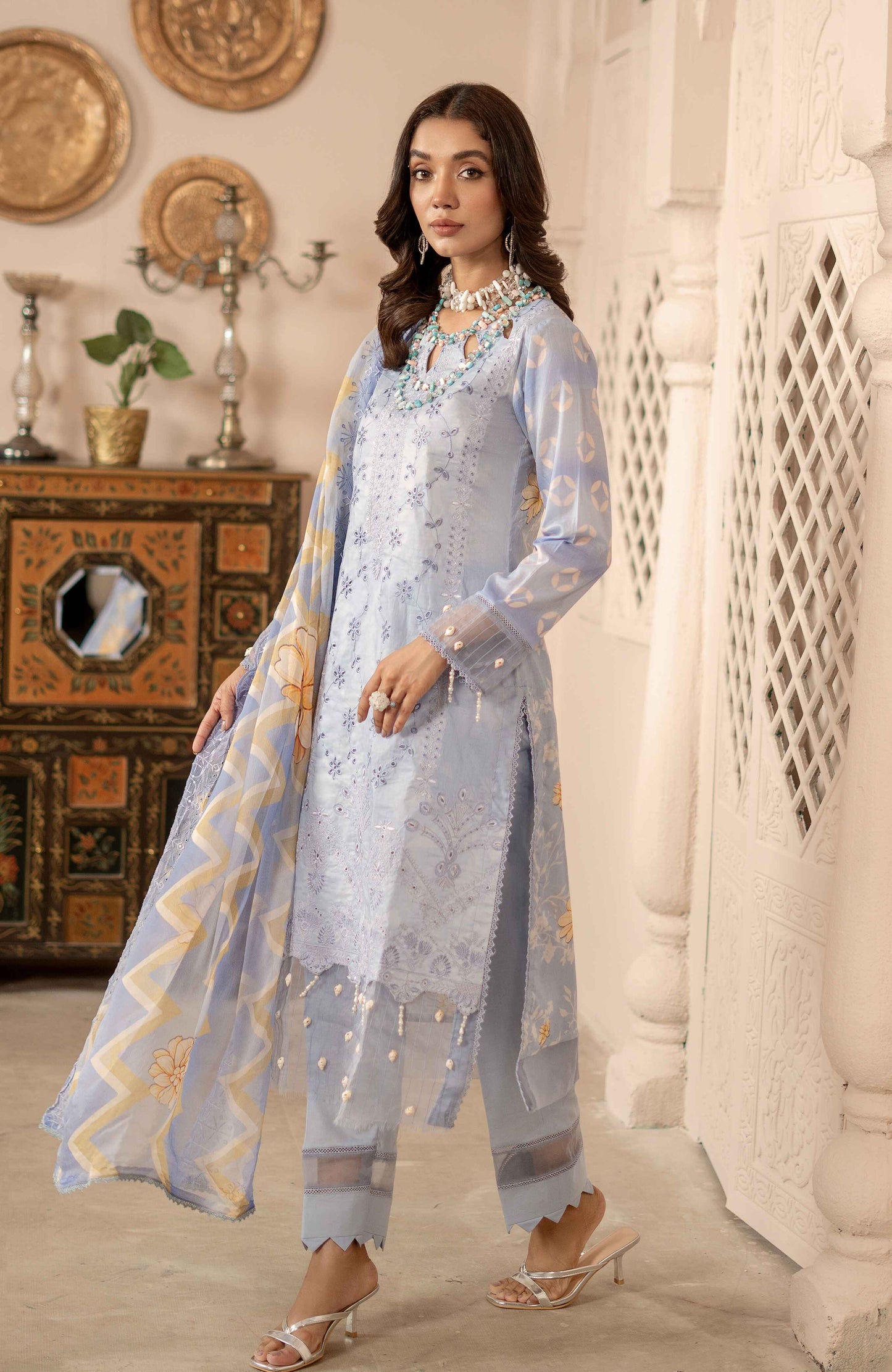 Sunshine Bloom By Alzohaib Premium Printed Embroidered Unstitched 3pcs
