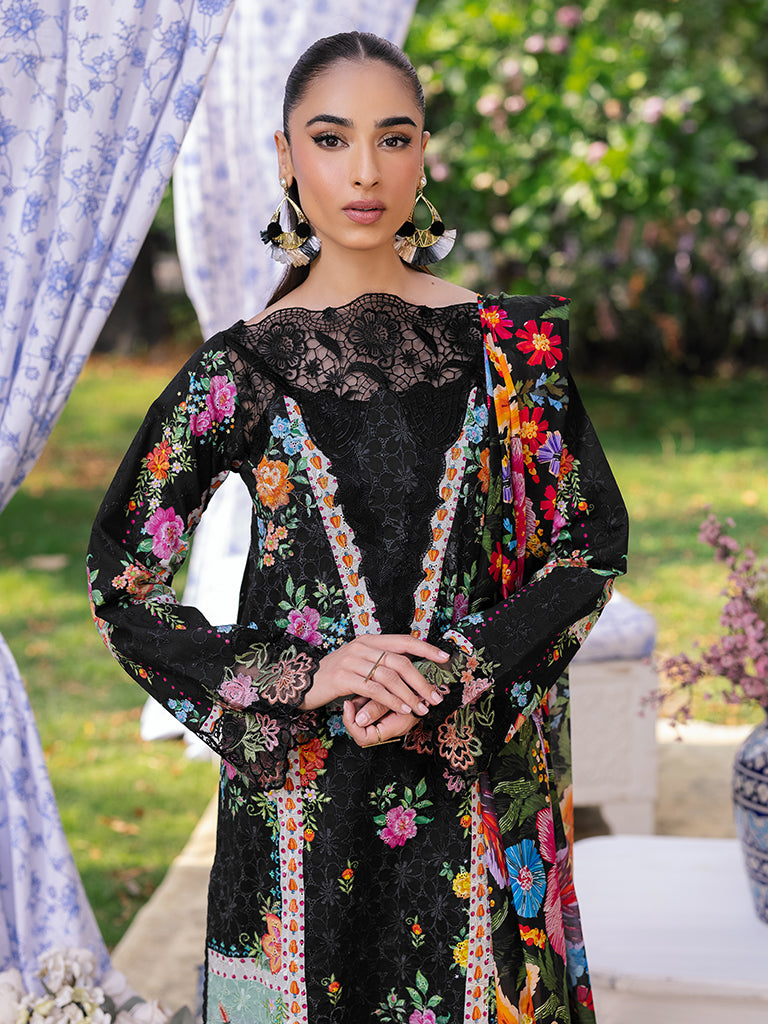 RAJBARI Printkari Sehiffli Exclusive Embroidered Unstitched 3pcs