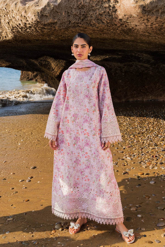 AFROZEH Endless Summer'25 Embroidered Printed Lawn 3pcs - Jotey