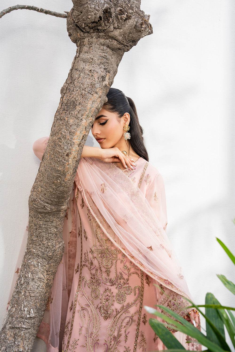 Tarz by Freesia Embroirdered Chiffon Unstitched 3 Piece - Jotey