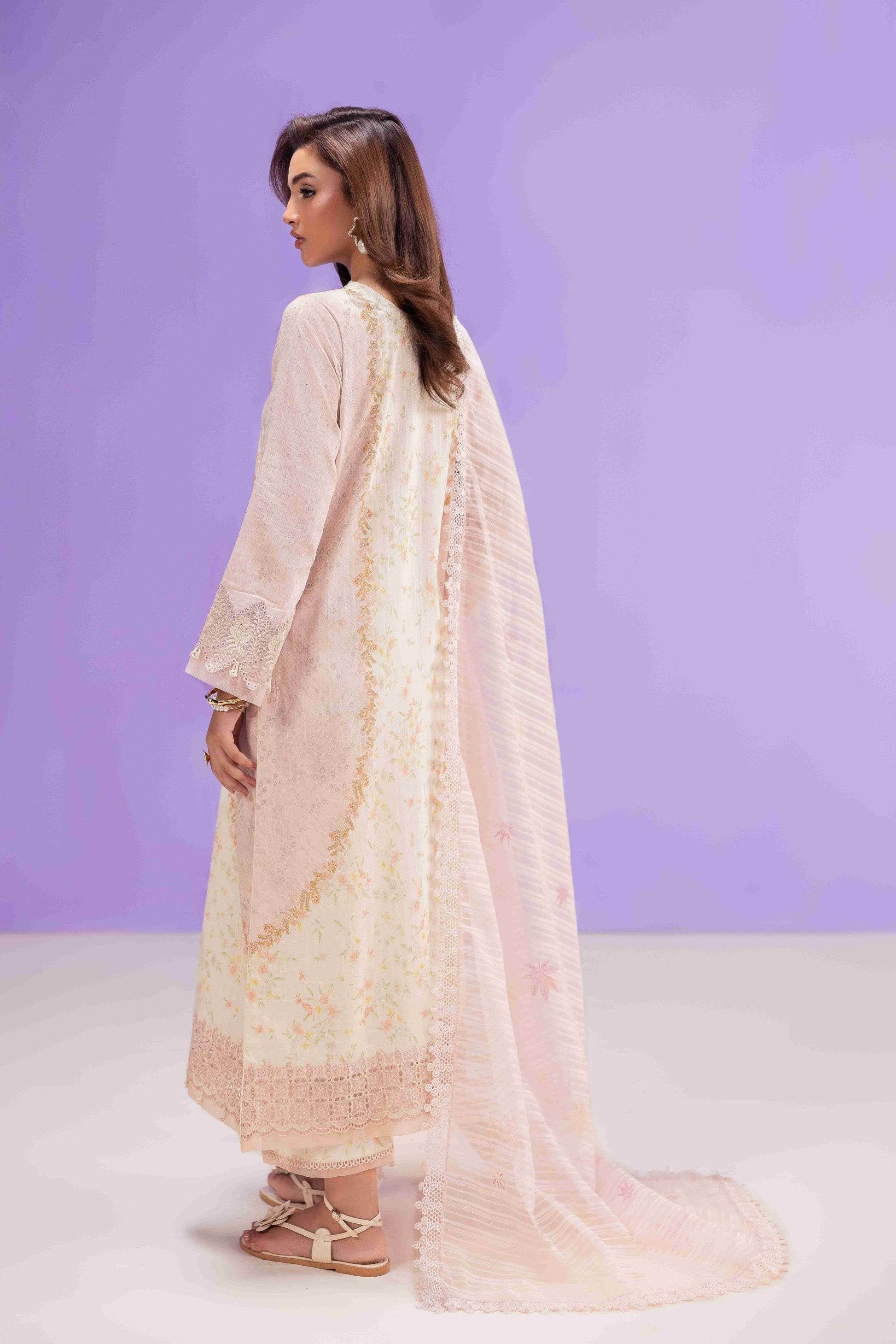 Aabyaan Eid Pret'25 Embroidered Stitched 3pcs - Jotey