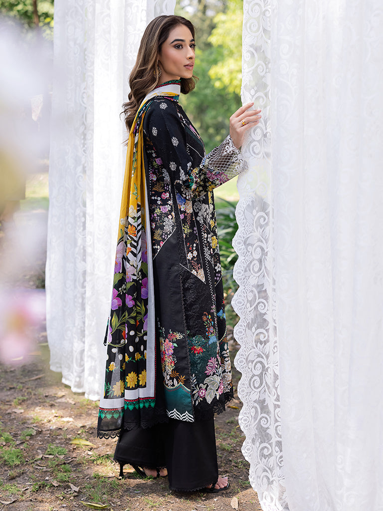 RAJBARI Printkari Sehiffli Exclusive Embroidered Unstitched 3pcs