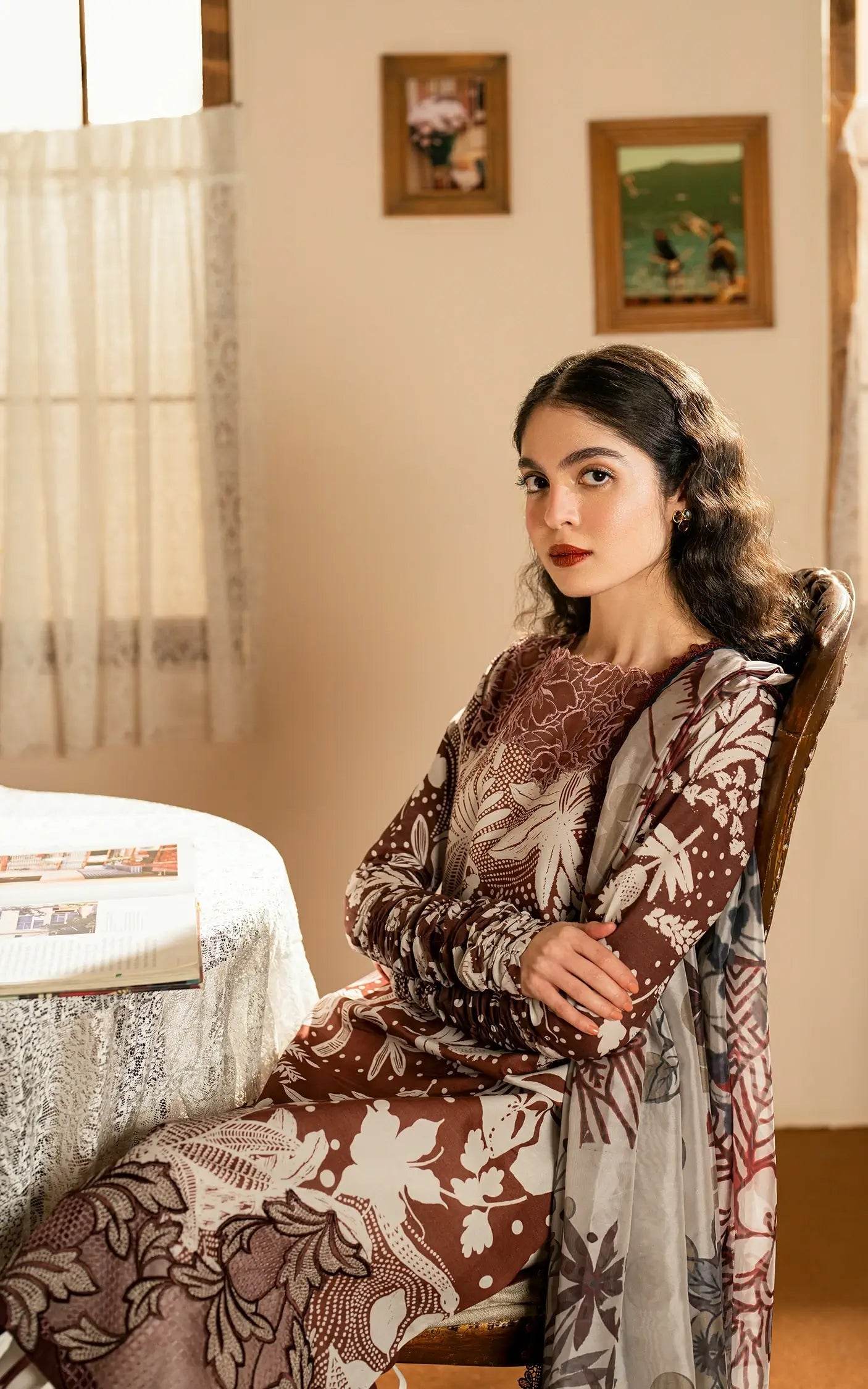 Meraki By Asifa And Nabeel Vol-01 Embroidered Lawn Unstitched 3pcs - Jotey
