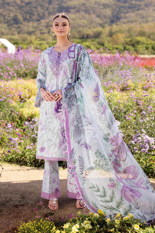 Jade Flora Embroidered Printed Lawn Unstitched 3pcs - Jotey