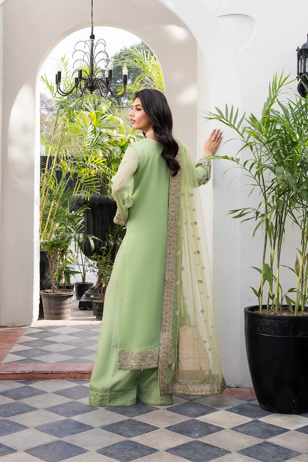 Tarz by Freesia Embroirdered Chiffon Unstitched 3 Piece - Jotey