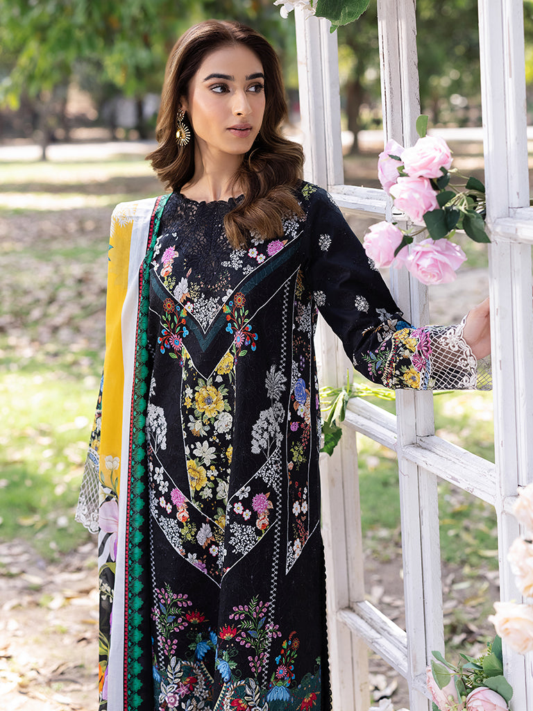 RAJBARI Printkari Sehiffli Exclusive Embroidered Unstitched 3pcs