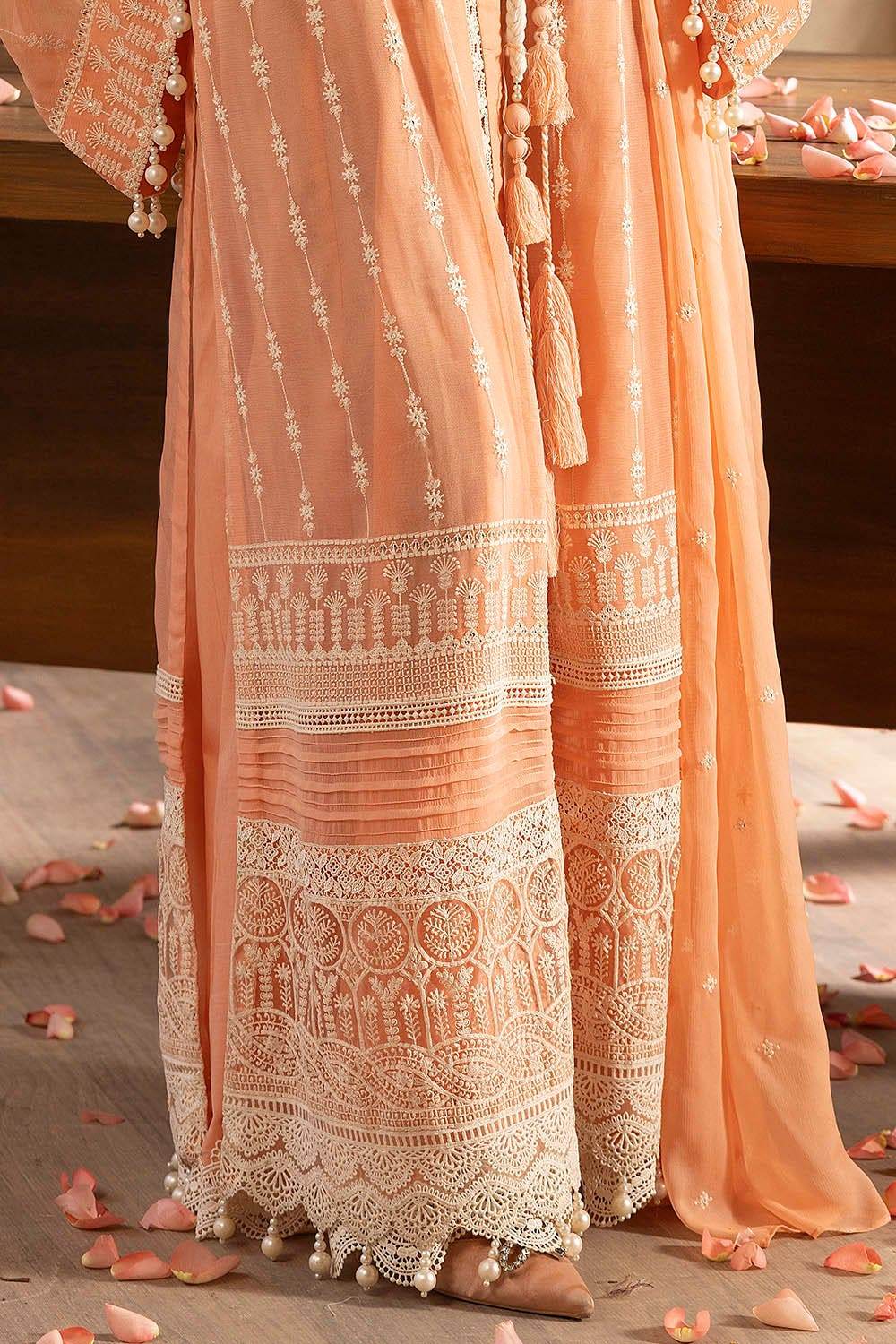 Gul Ahmed Embroidered Chiffon Unstitched 3pcs - Jotey