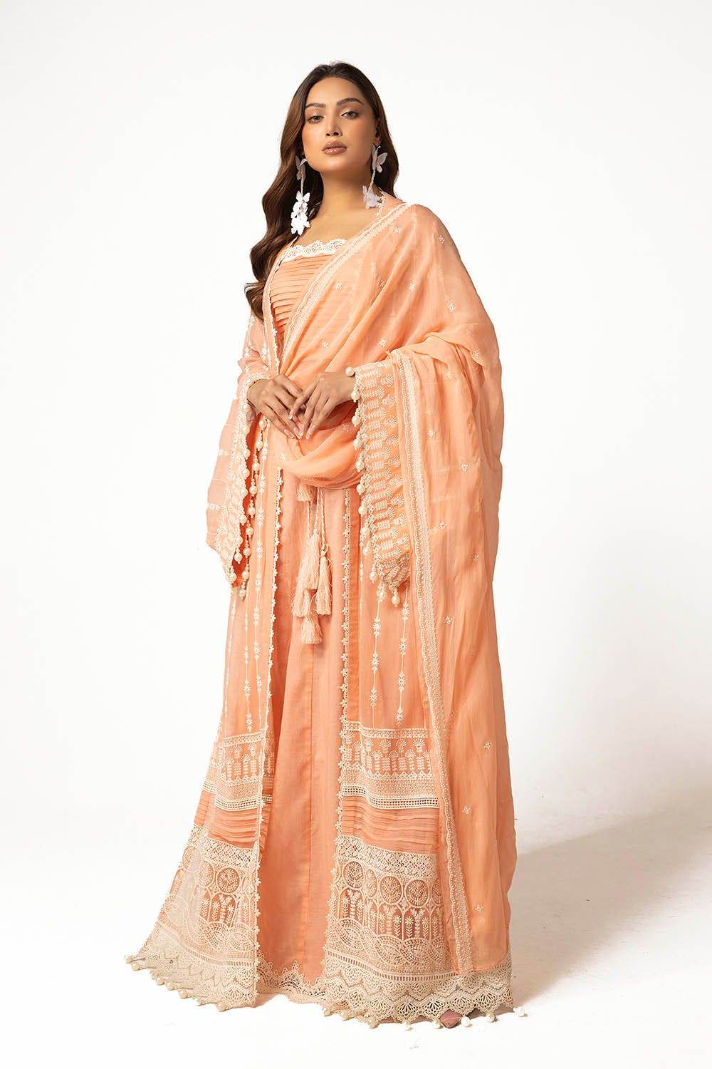 Gul Ahmed Embroidered Chiffon Unstitched 3pcs - Jotey
