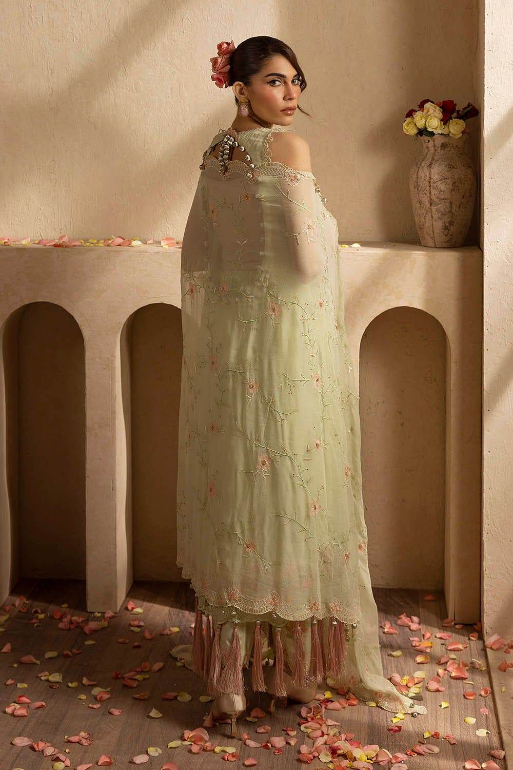 Gul Ahmed Embroidered Chiffon Unstitched 3pcs - Jotey