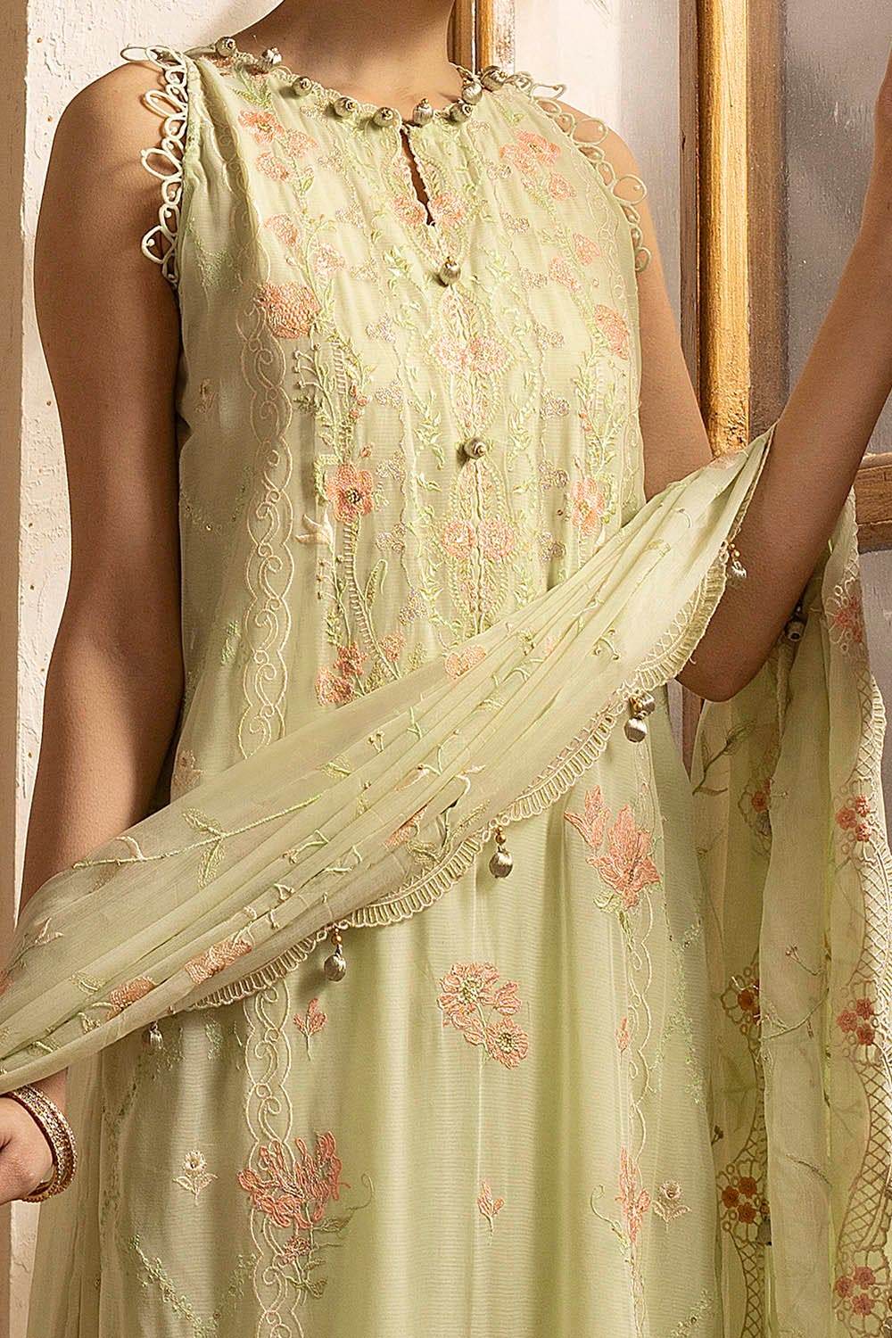 Gul Ahmed Embroidered Chiffon Unstitched 3pcs - Jotey