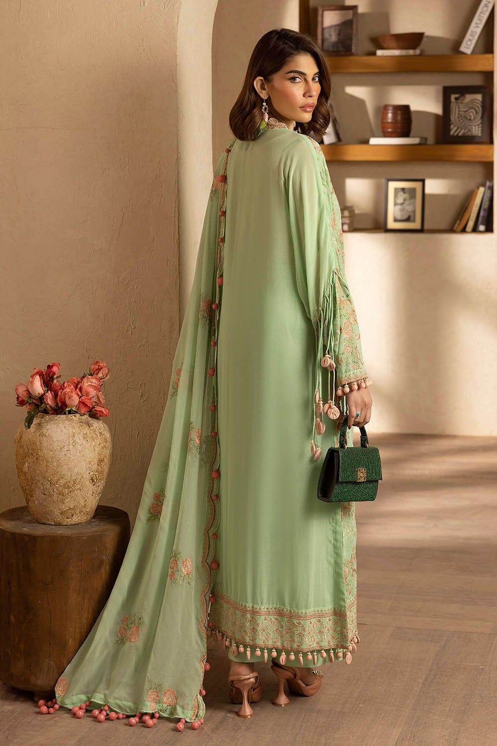 Gul Ahmed Embroidered Swiss Voil Unstitched 3pcs - Jotey