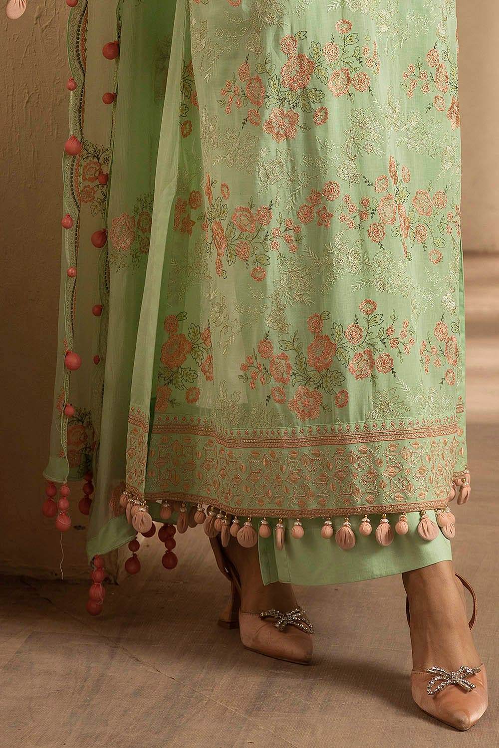 Gul Ahmed Embroidered Swiss Voil Unstitched 3pcs - Jotey