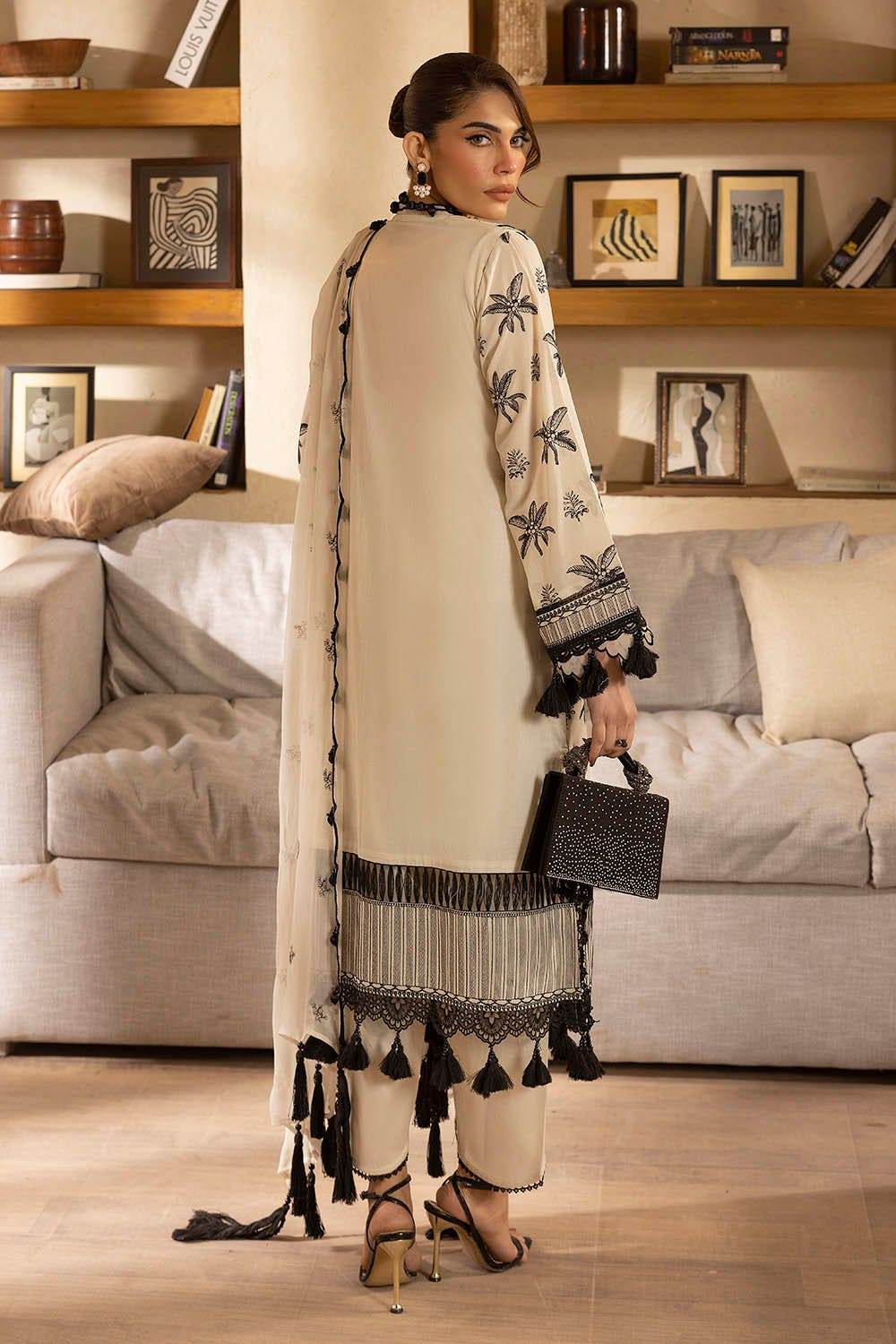 Gul Ahmed Embroidered Swiss Voil Unstitched 3pcs - Jotey
