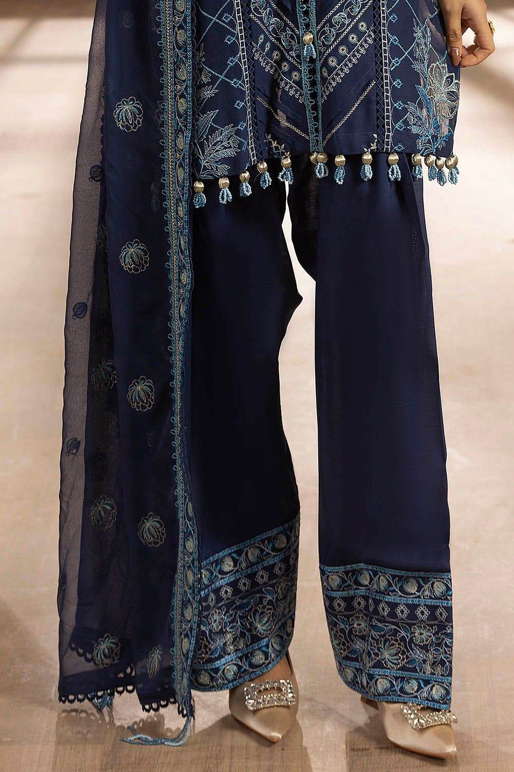 Gul Ahmed Embroidered Swiss Voil Unstitched 3pcs - Jotey