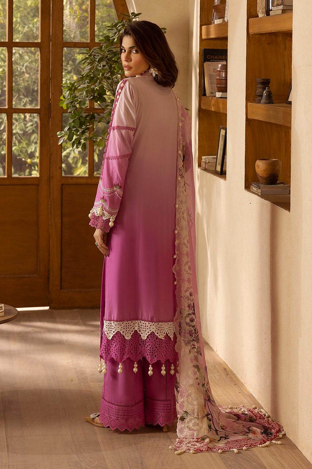 Gul Ahmed Embroidered Lawn Unstitched 3pcs - Jotey