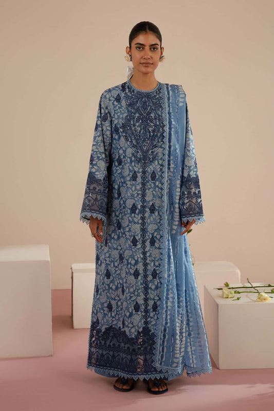 Floral Charm By Afrozeh Embroidered Lawn Unstitched 3pcs