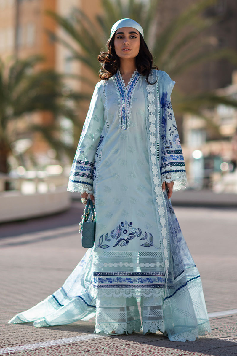 Zoha By Ansab Jahangir Embroidered Luxury Lawn'25 Unstitched 3pcs
