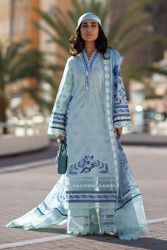 Zoha By Ansab Jahangir Embroidered Luxury Lawn'25 Unstitched 3pcs
