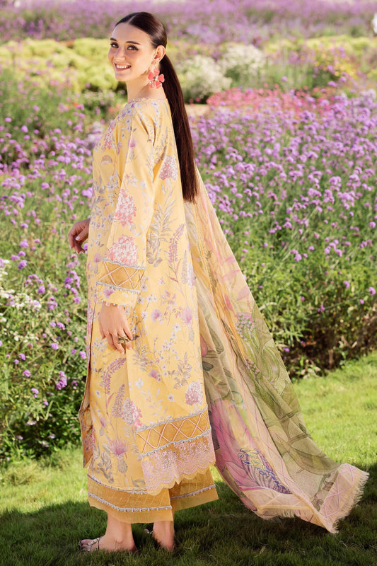 Jade Flora Embroidered Printed Lawn Unstitched 3pcs - Jotey