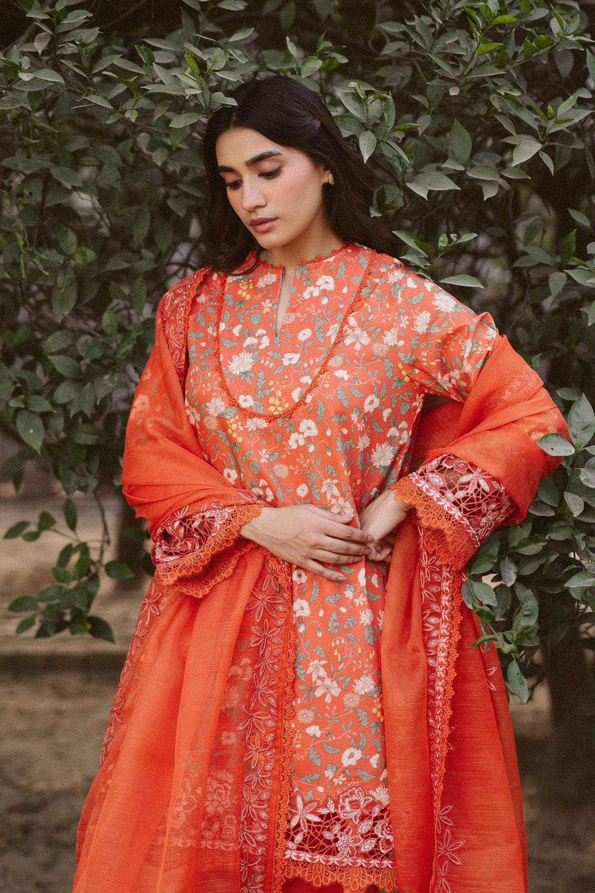 AYZEL Core Collection Embroidered Unstitched Lawn 3pcs - Jotey