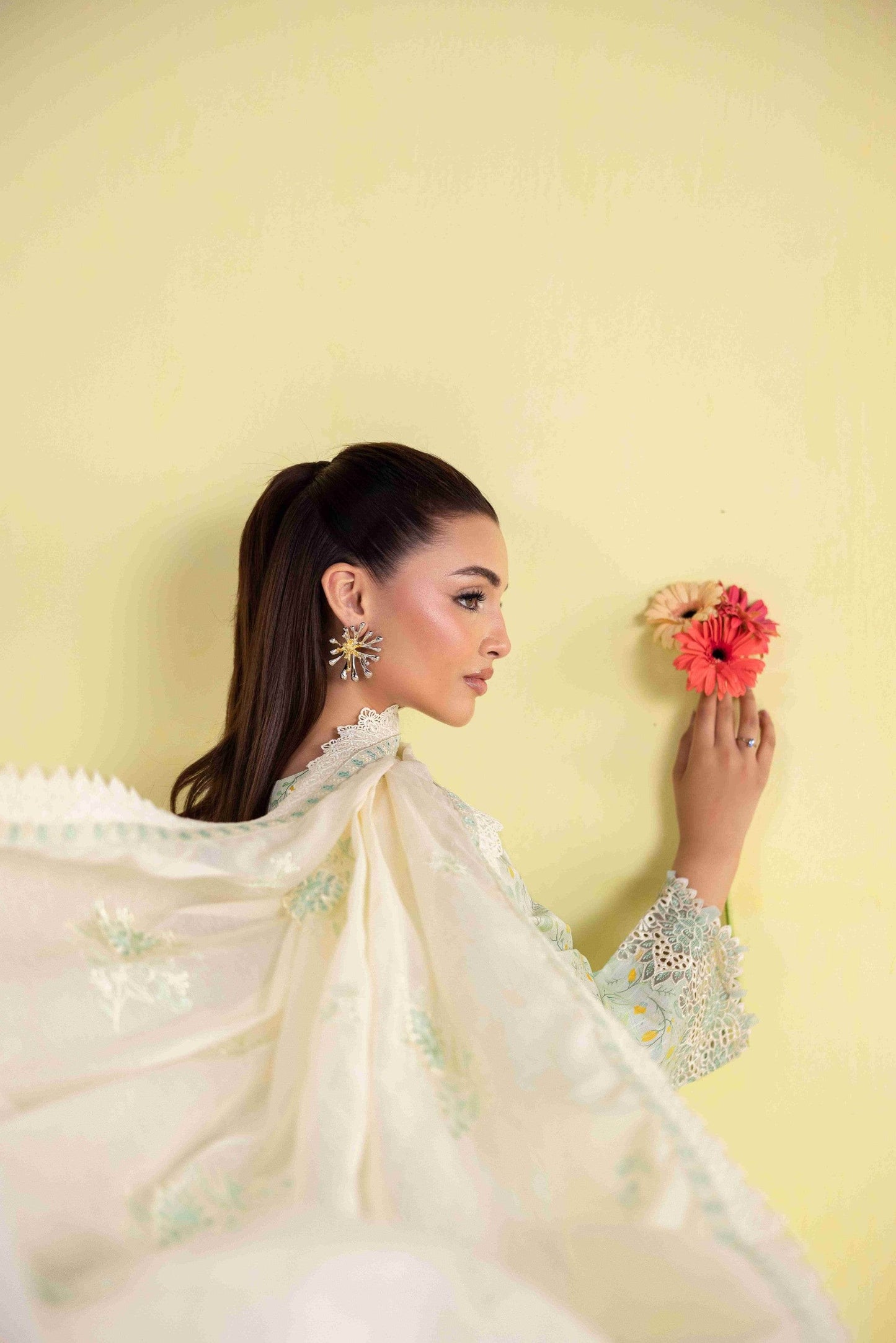 Aabyaan Eid Pret'25 Embroidered Stitched 3pcs - Jotey