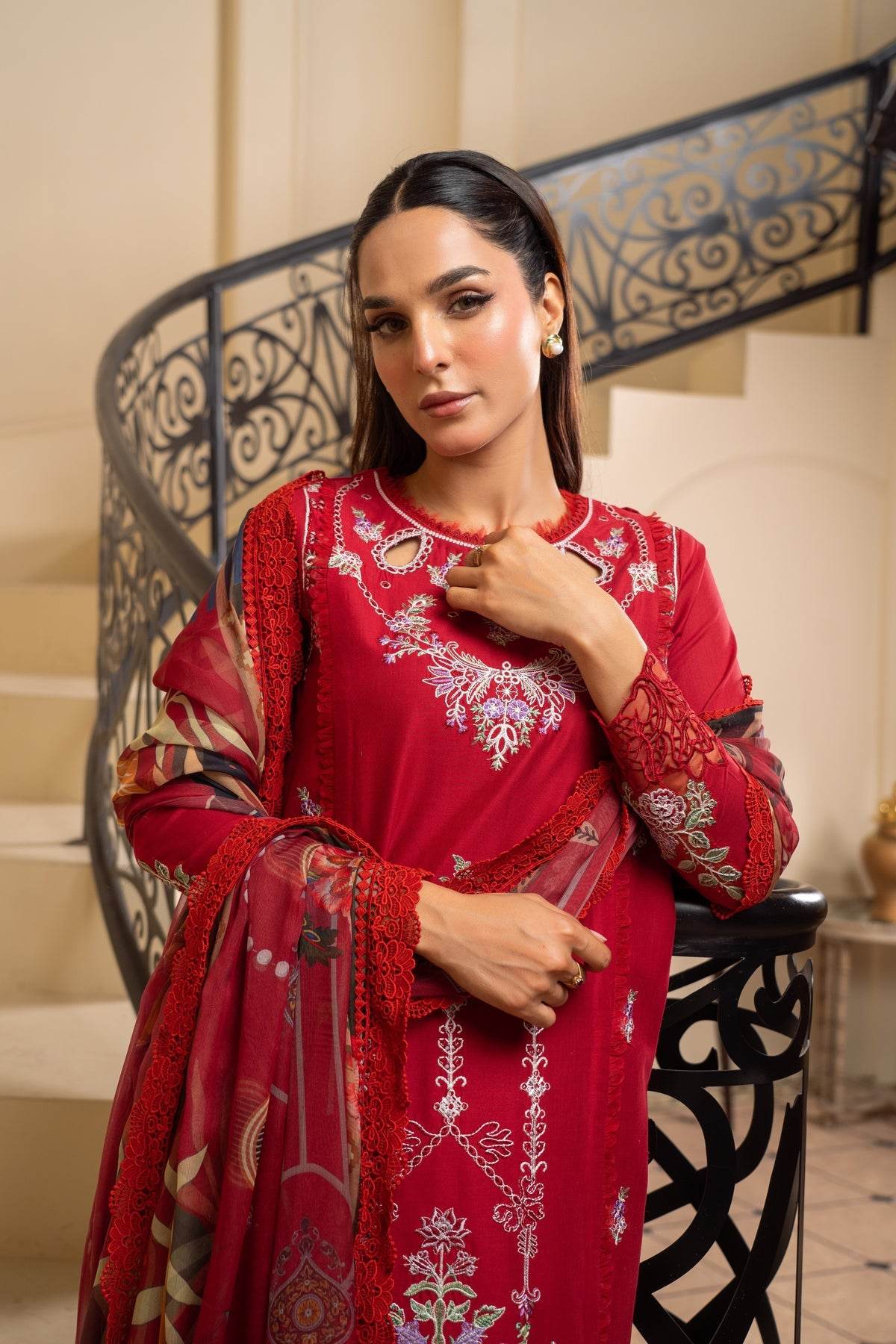 Atiya Irfan Preet Vol-02 Embroidered Unstitched Lawn 3pcs - Jotey