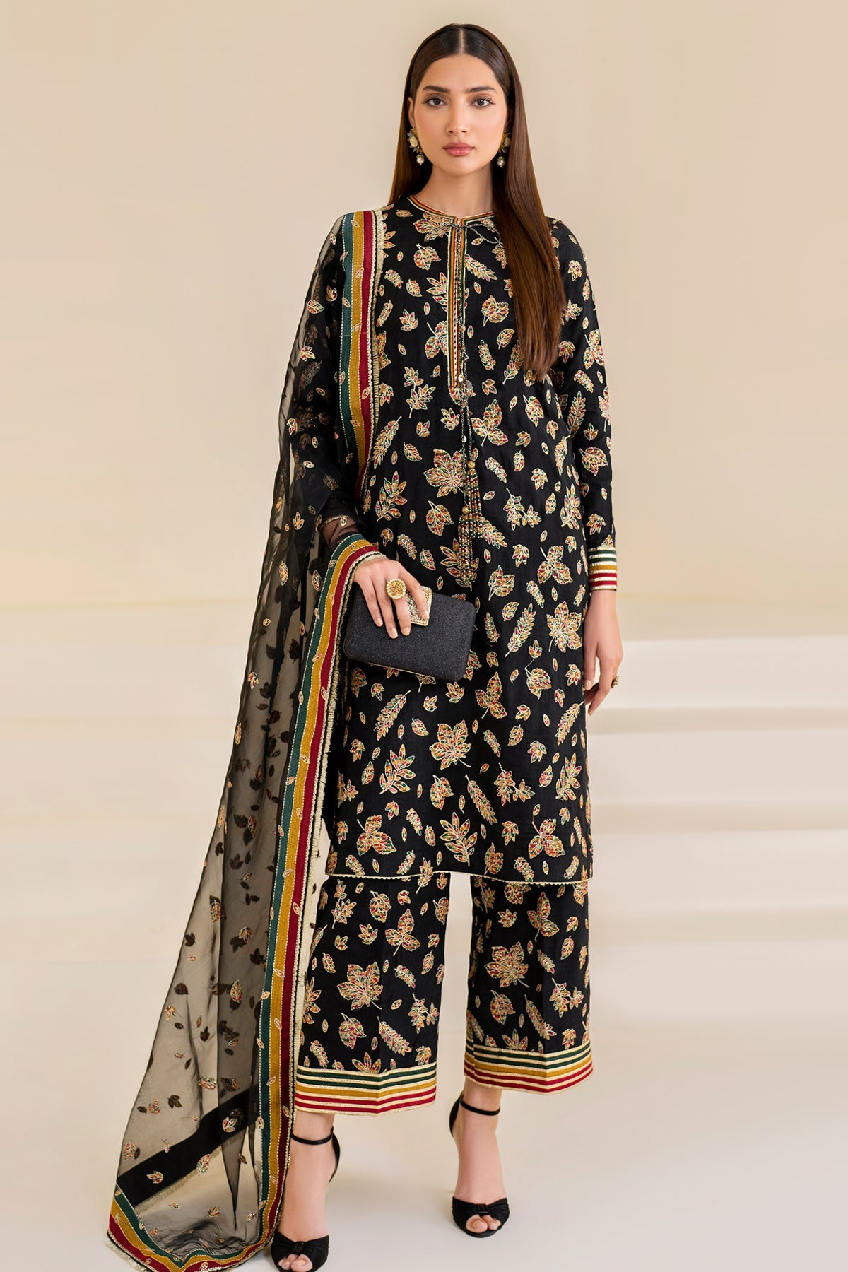JAZMIN Premium Embroidered Raw Silk Unstitched 3pcs