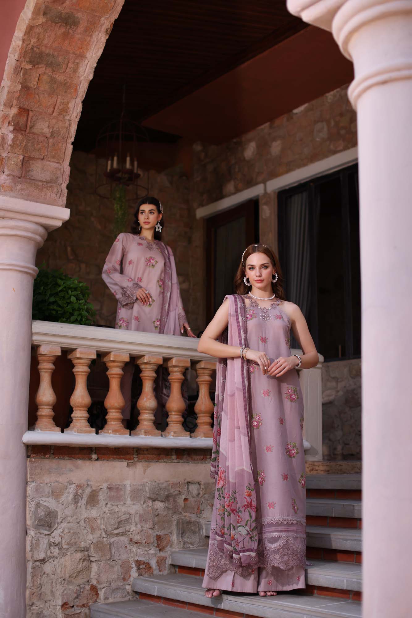 Noor By Saadia Asad Eid Luxe Printkari Embroidered Lawn Unstitched 3pcs