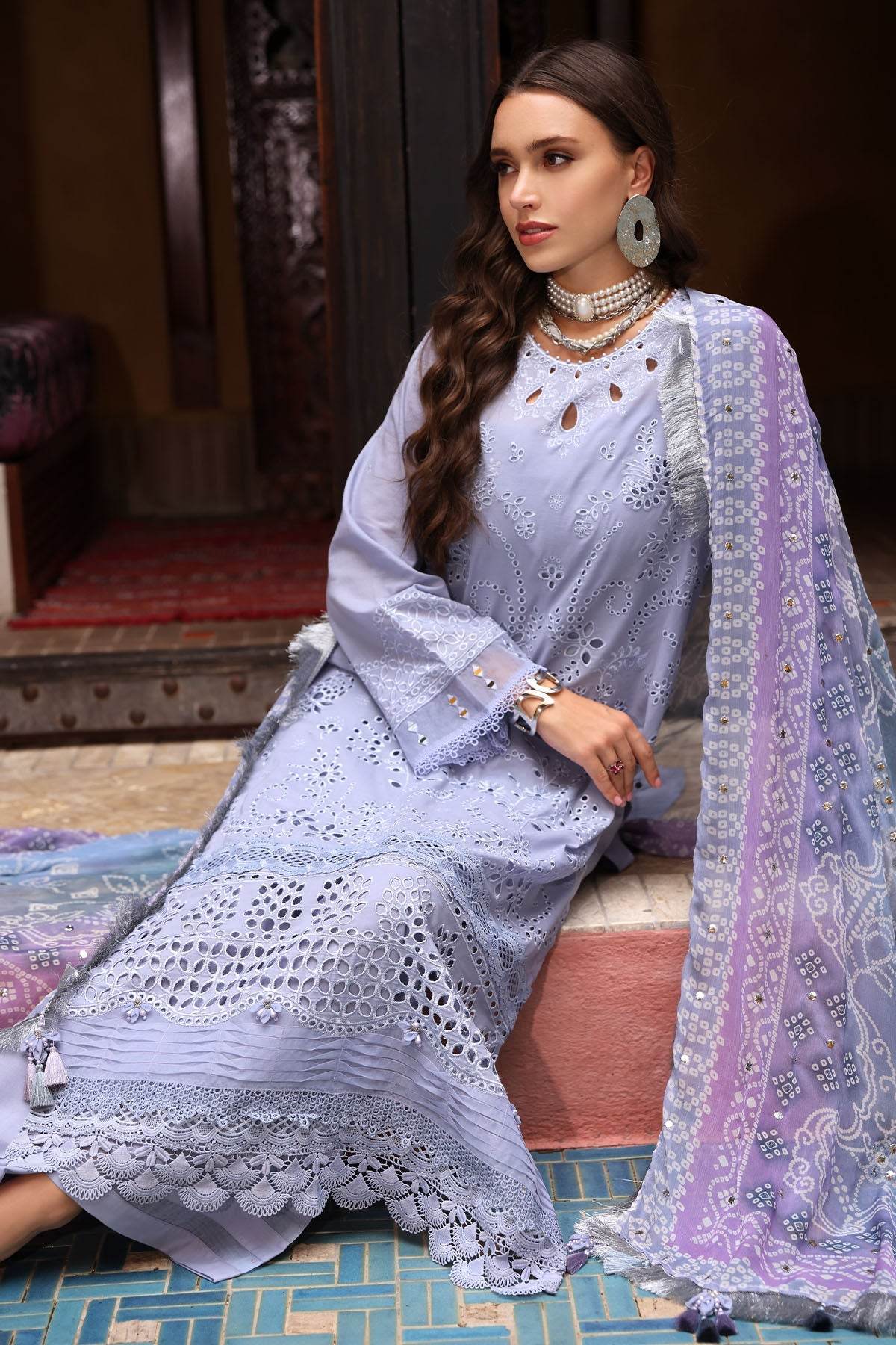 Baazar By Nureh Embroidered Chikankari Lawn Unstitched 3pcs - Jotey