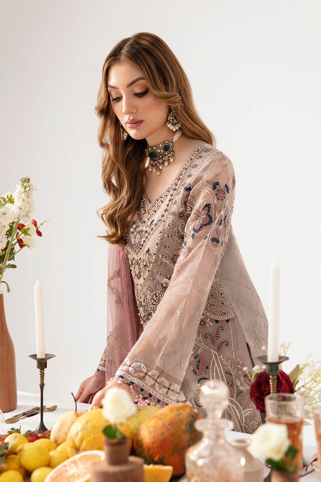 Minhal By Ramsha Chiffon Vol-11 Semi-Stitched 3pcs - Jotey
