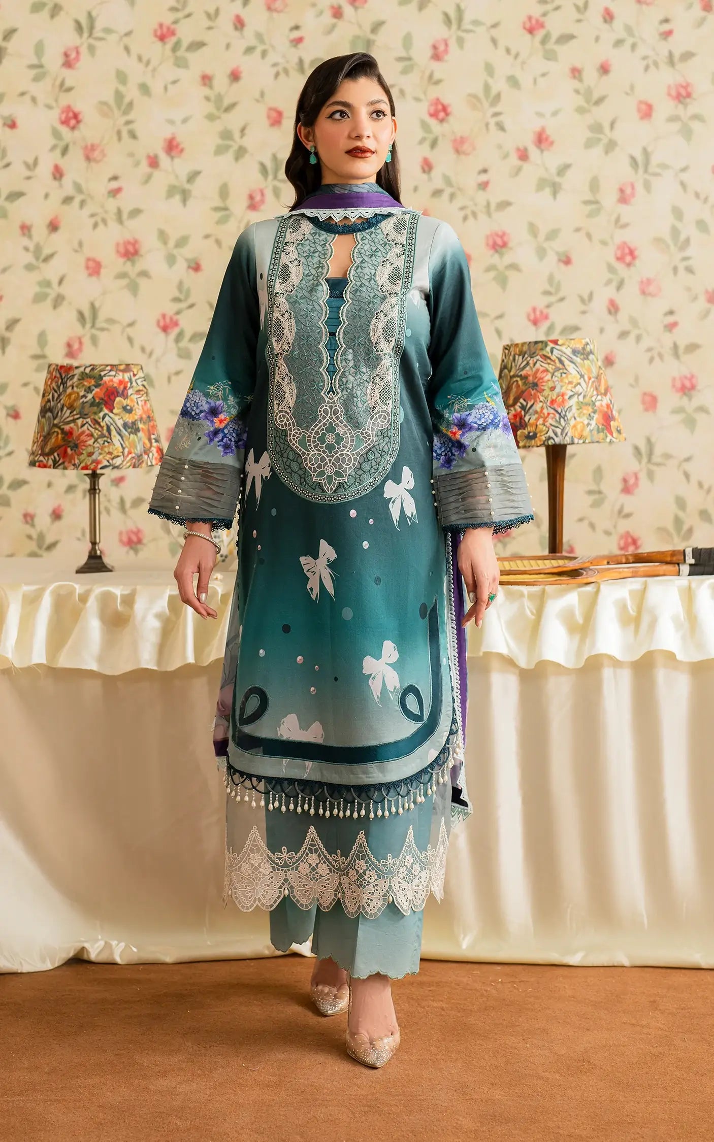 Meraki By Asifa And Nabeel Vol-01 Embroidered Lawn Unstitched 3pcs