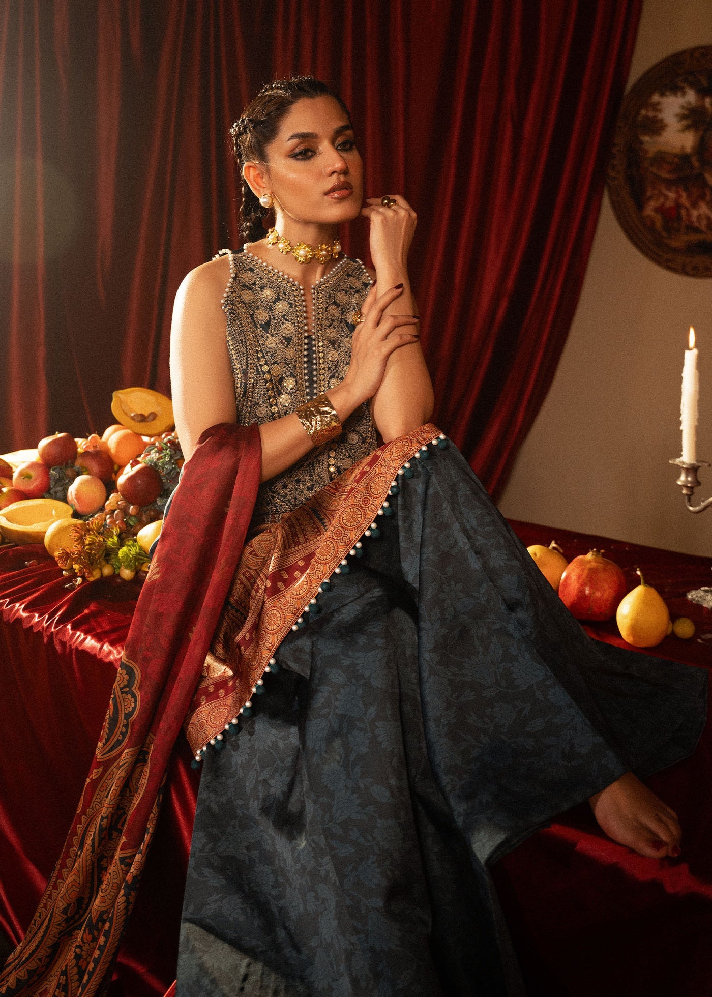 Roohi Silk Embroidered Unstitched 3pcs