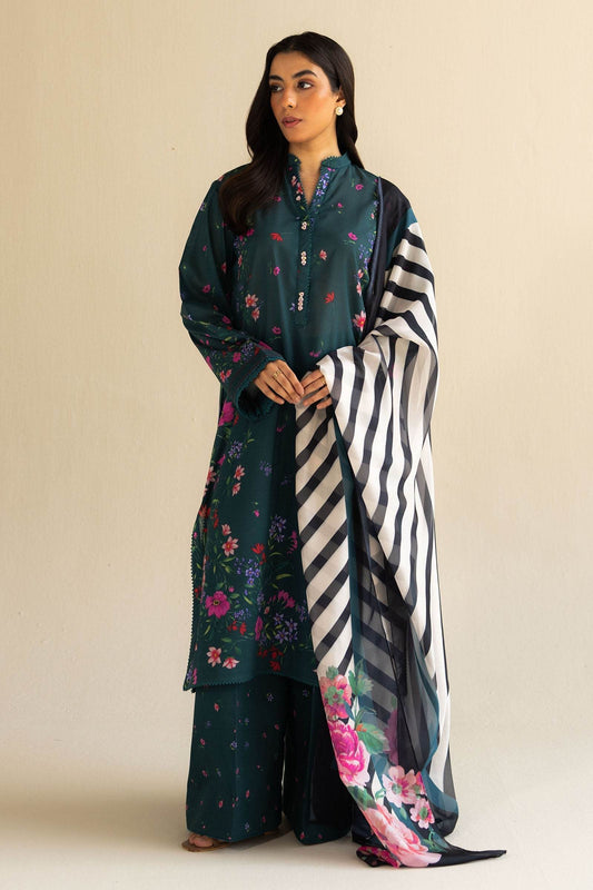 Coco By Zara Shahjahan Digital Printed Lawn Unstitched 3pcs - Jotey