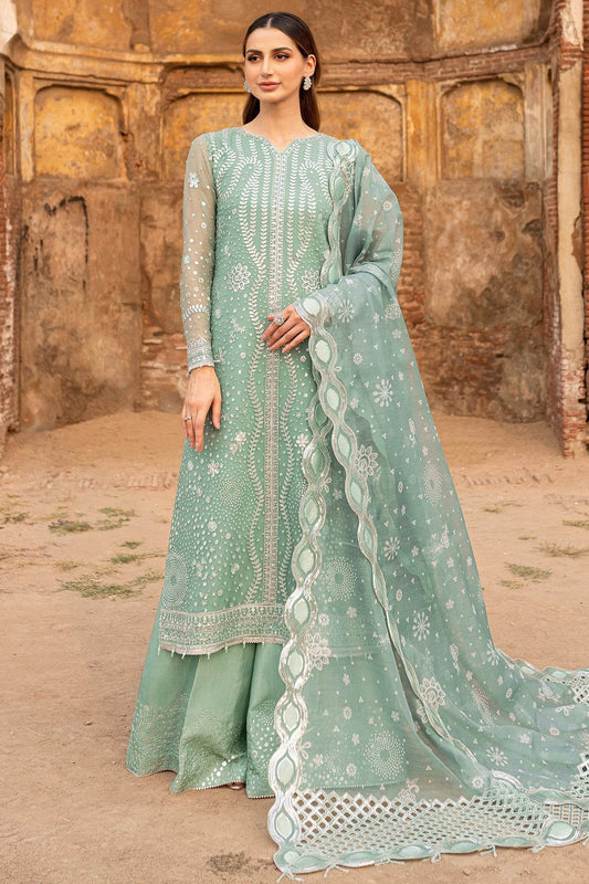 Ritzier By Farasha Embroidered Luxury Chiffon Unstitched 3pcs - Jotey