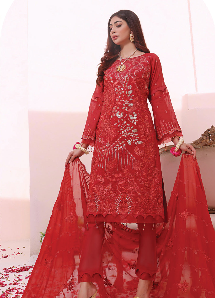Rida Luxury Fancy Embroidered Unstitched 3pcs