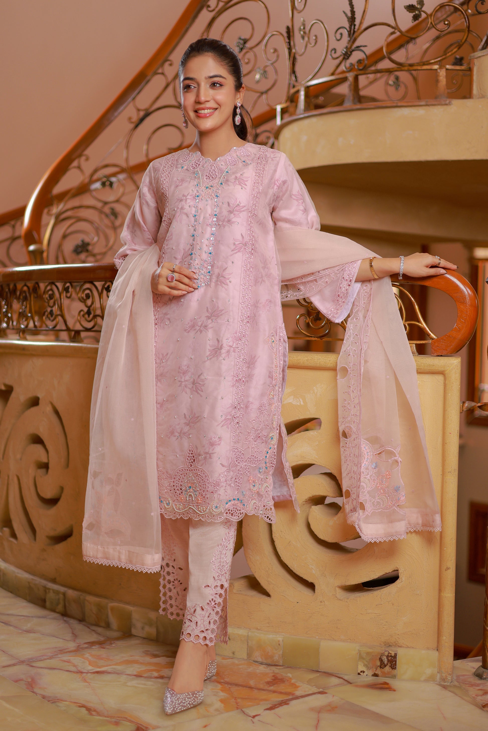 Naqsh by Guzel Organza Stitched 3pcs - Jotey