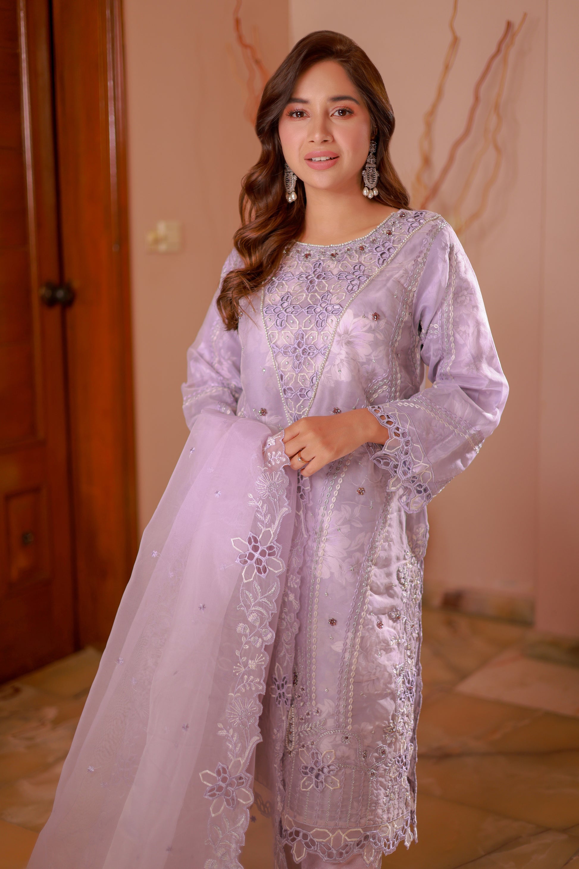 Naqsh by Guzel Organza Stitched 3pcs - Jotey