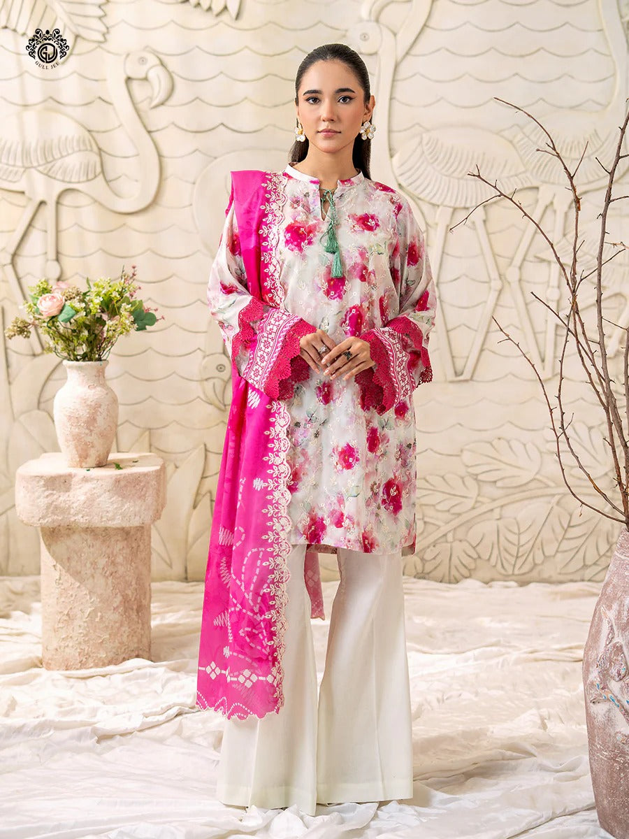 Mahajal By Gull Jee Embroidered Digital Printed Lawn Unstitched 3pcs