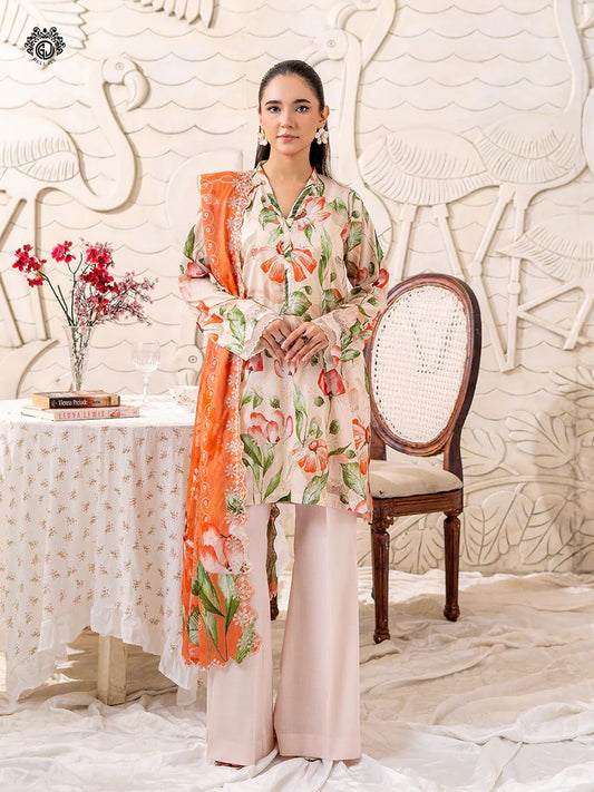 Mahajal By Gull Jee Embroidered Digital Printed Lawn Unstitched 3pcs