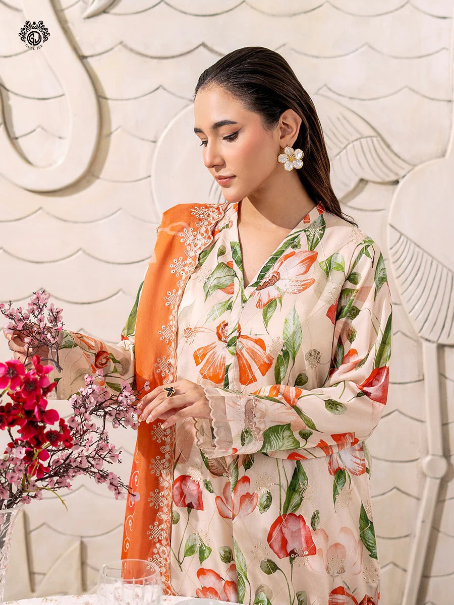 Mahajal By Gull Jee Embroidered Digital Printed Lawn Unstitched 3pcs