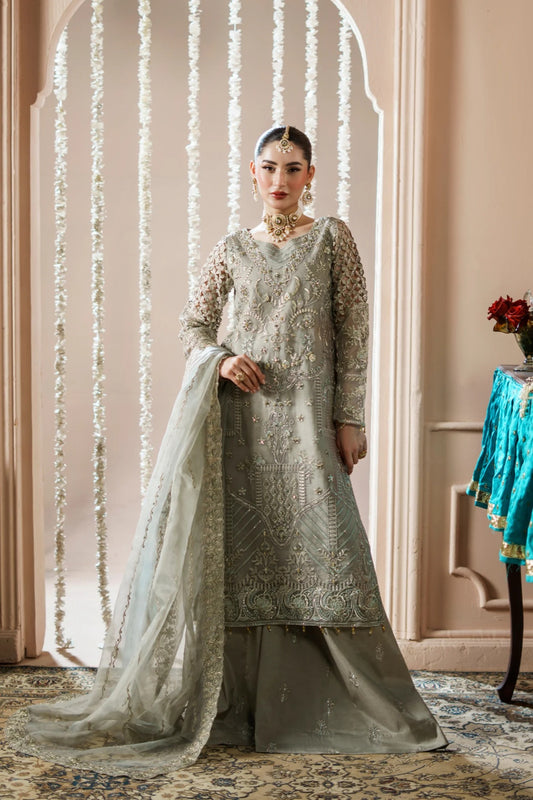 Dastoor By Zebtan Embroidered Luxury Organza Unstitched 3 Piece