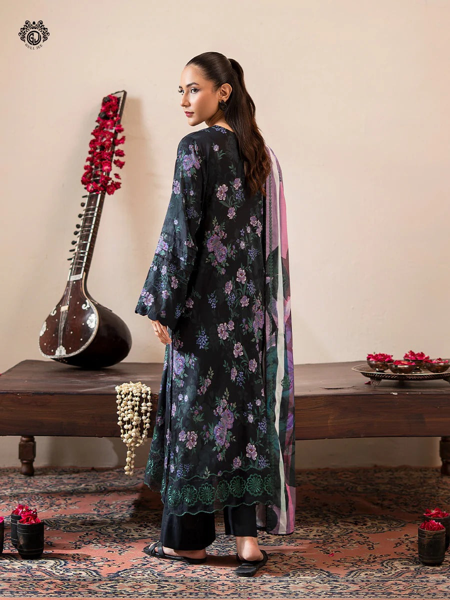 Mishaal By Gull Jee Embroidered Digital Printed Lawn Unstitched 3 Piece