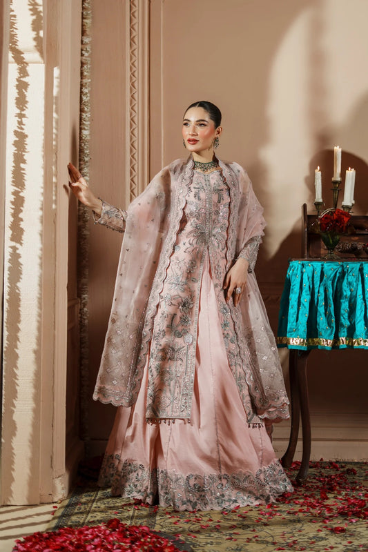 Dastoor By Zebtan Embroidered Luxury Organza Unstitched 3 Piece
