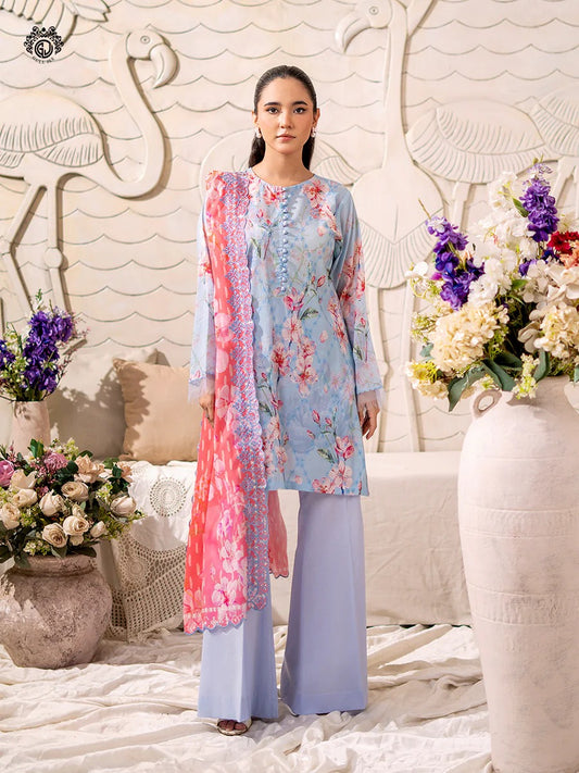 Mahajal By Gull Jee Embroidered Digital Printed Lawn Unstitched 3pcs
