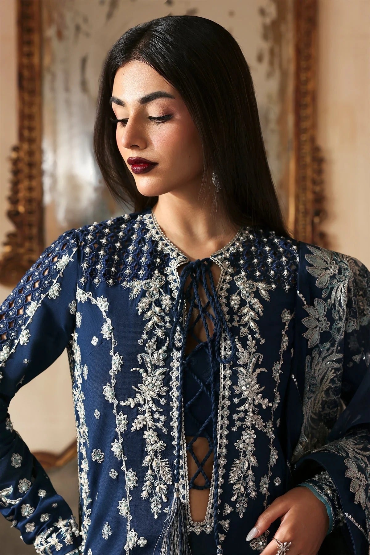 Jahanara By Zarposh Embroidered Hand Embellished Organza Festive'25 Unstitched 3 Piece