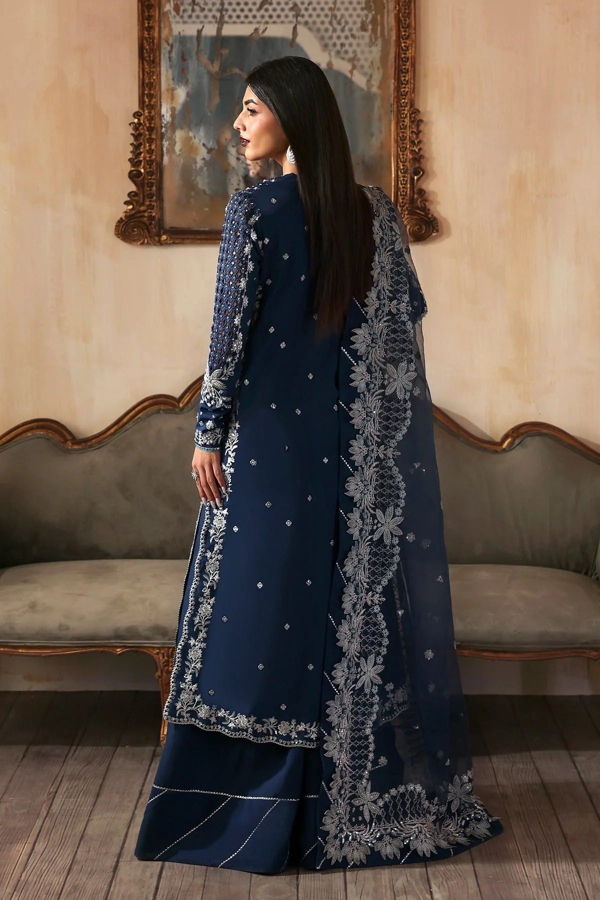 Jahanara By Zarposh Embroidered Hand Embellished Organza Festive'25 Unstitched 3 Piece